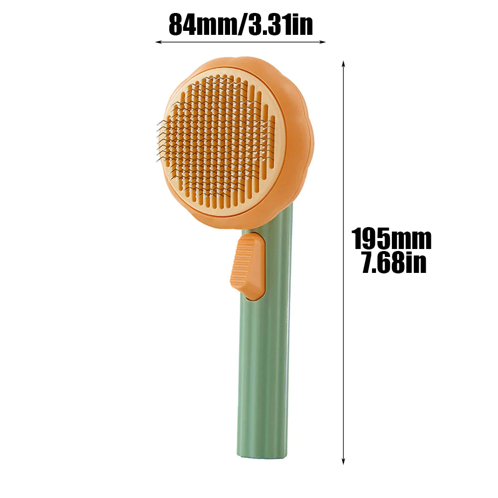 Cat Brush Comb Pet Pumpkin Comb for Dogs Cats Dog Hair Remover Brush Pet Hair Shedding Self Cleaning Comb Pet Grooming Tools